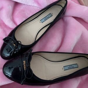 Black prada flats